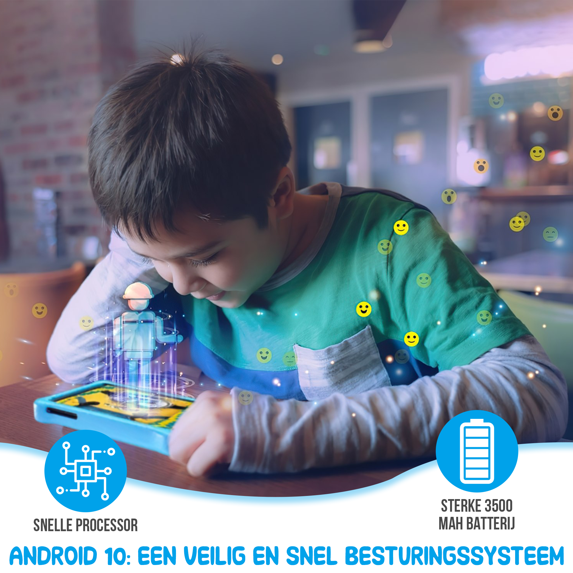 Looki KidsTab Pro - Camera Voor & Achter – Blauw