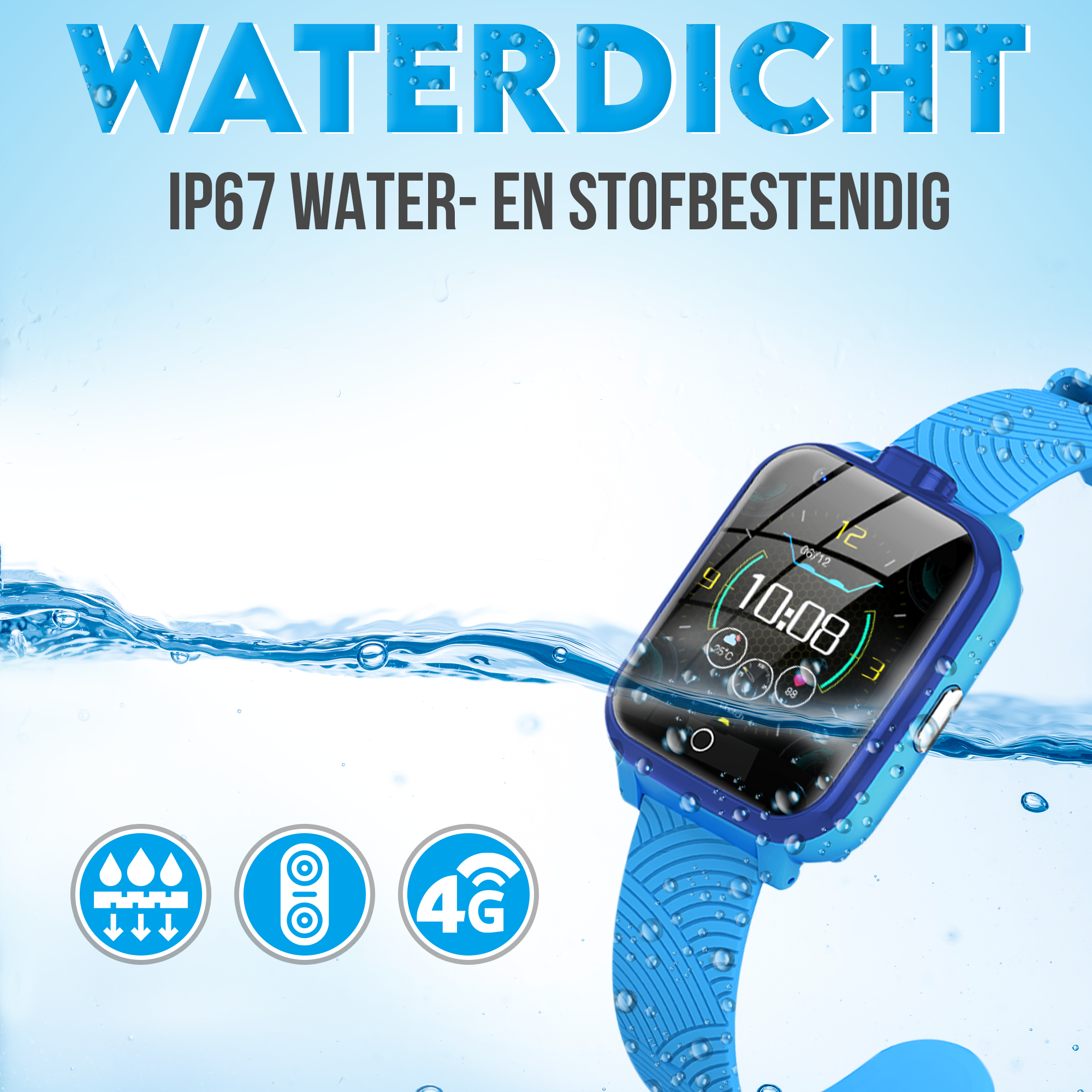 Looki Kids Smartwatch Blauw - extra Horlogeband